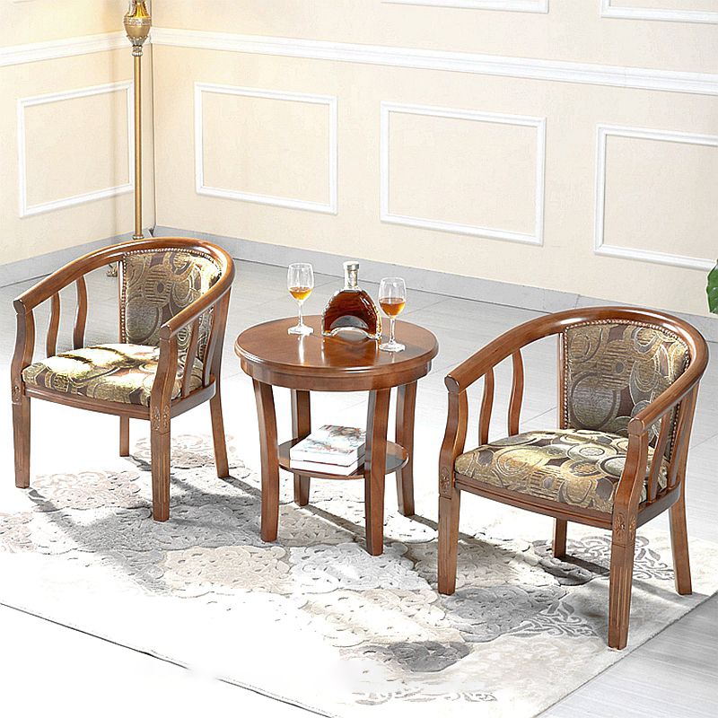 Modern Simple Arm Chair Wooden Frame Arm Dining Chair for Dining Room