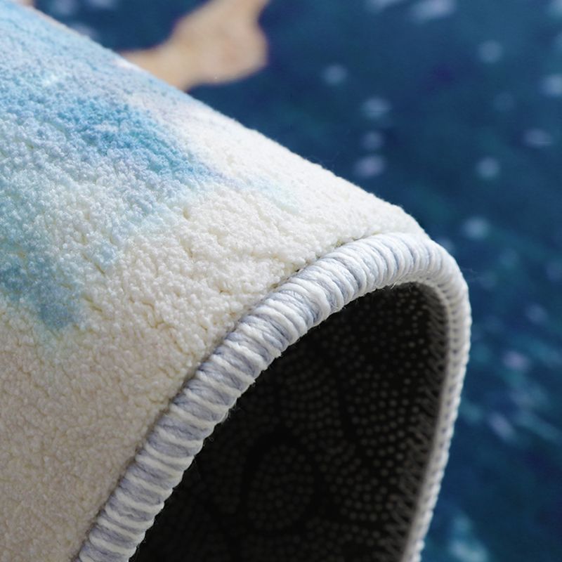 Yellow Living Room Area Rug Modernism Striped Pattern Rug Polyester Machine Non-Slip Backing Indoor Rug