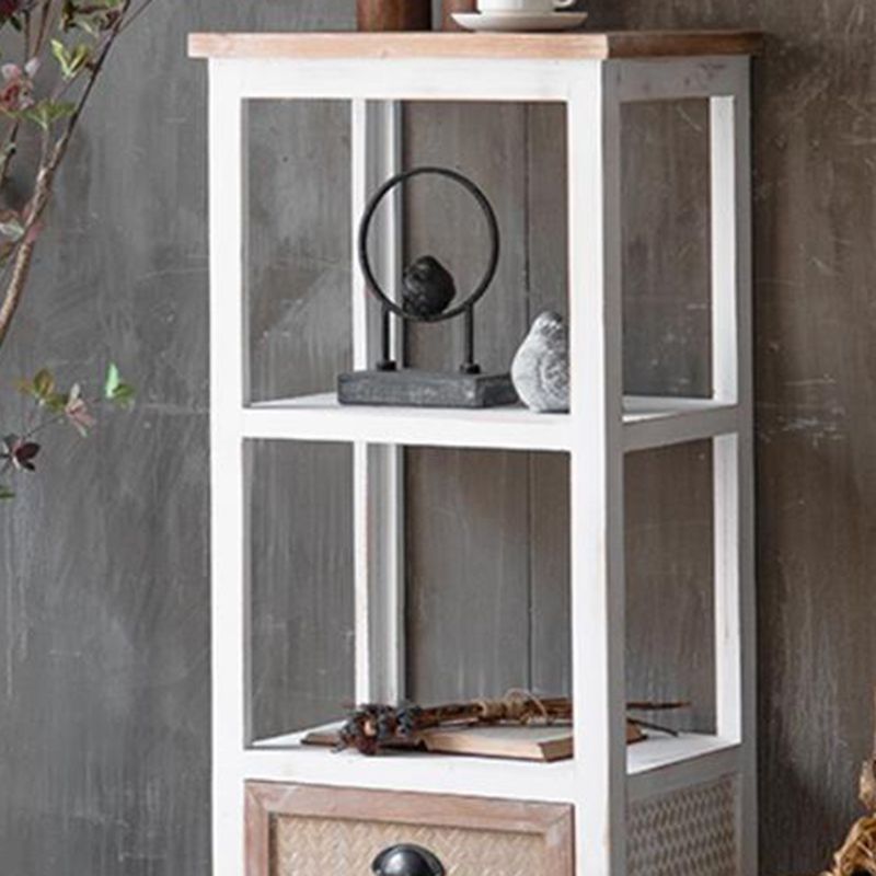 Contemporary 13.8" Wide Wooden Chest, Rectangle Accent Cabinet with Drawer
