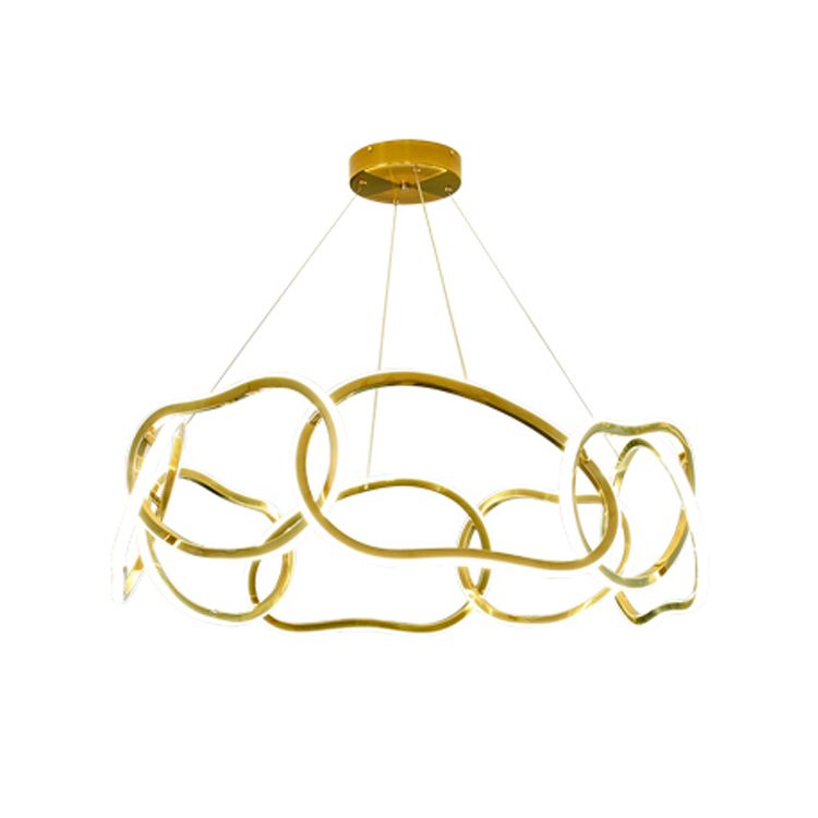 Nordic Circle Shape Chandelier Gold LED Chandelier Pendant for Dining Room