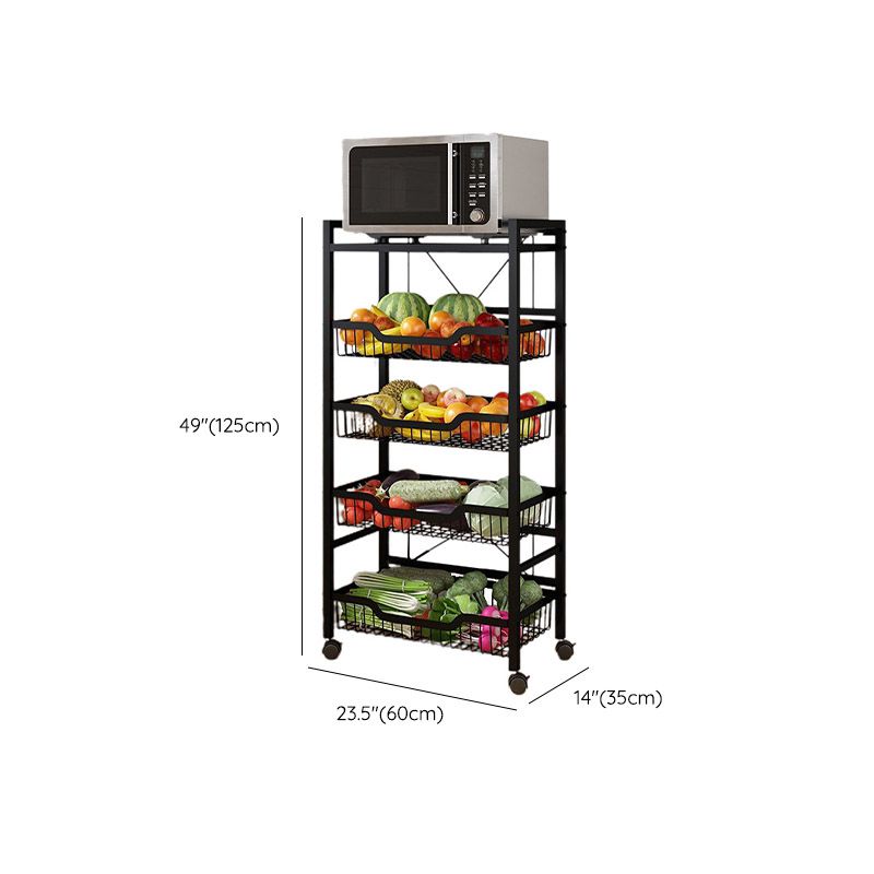 Dining Room Metal Prep Table Open Storage Rectangular Prep Table