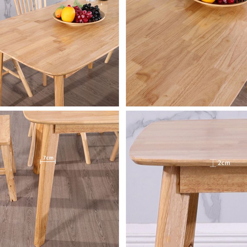 4-foot Oak Solid Wood Table Simplicity Style Rectangle Dining Table