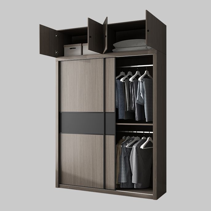 Engineered Wood Wardrobe Armoire With Shelves Modern Wardrobe Closet