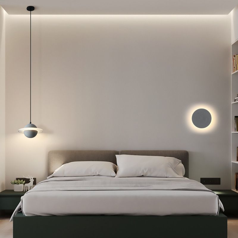 Stone Integrated LED Hanging Lamp Kit Minimalist Style Pendant Spherical in 1 Light
