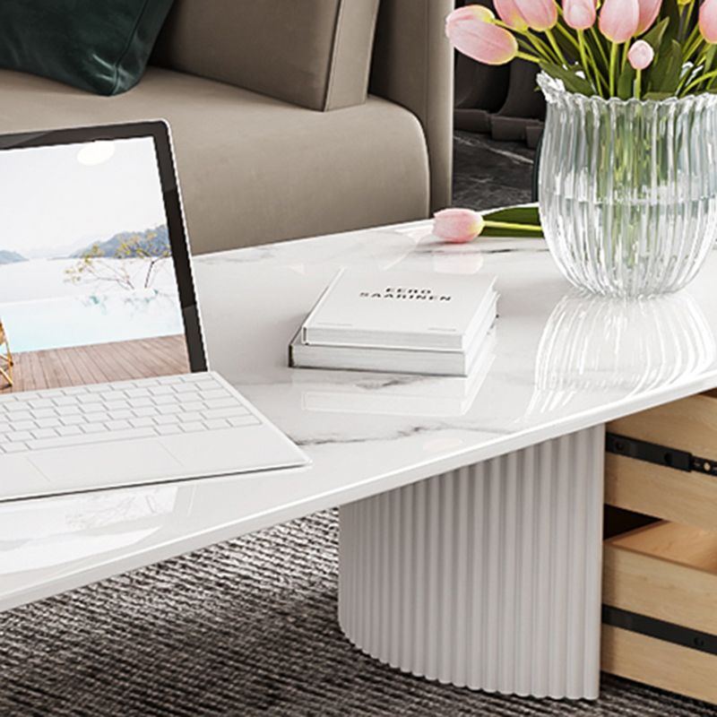 Modern Acrylic Legs Coffee Table Nesting Coffee Table Set for Living Room