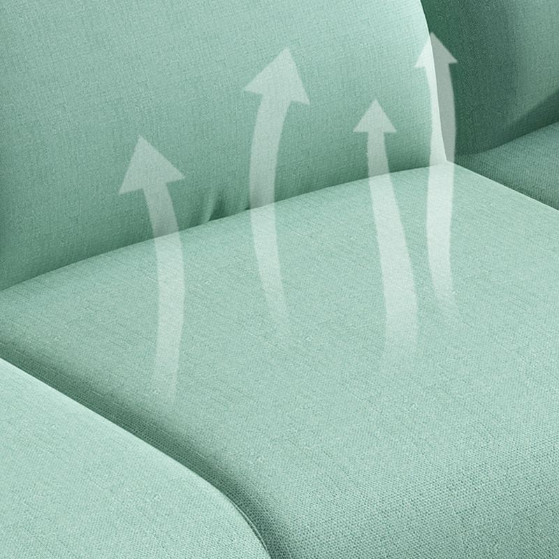 Loose Back Leinenquadratarmof Sofa mit rutschloser Wohnzimmer und Wohnung