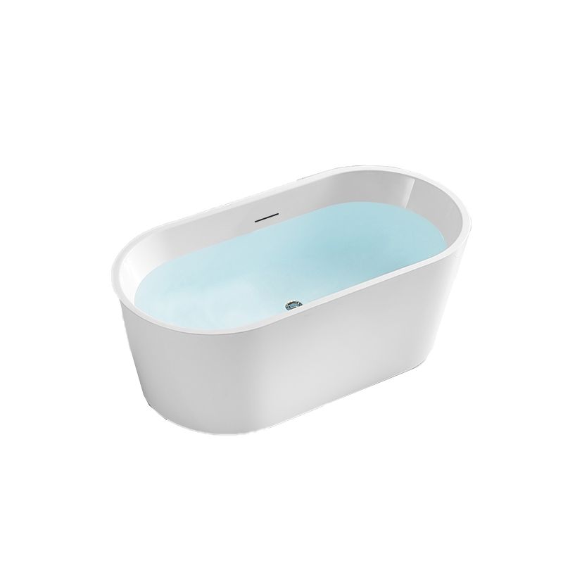 Acrylic Soaking Bathtub Antique Finish Stand Alone Oval Bath Tub