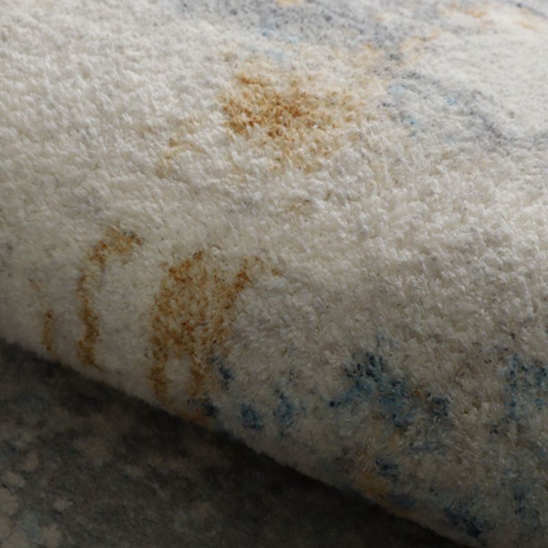 Orange Modern Rug Polyester Striped Rug Washable Indoor Rug for Home Decor