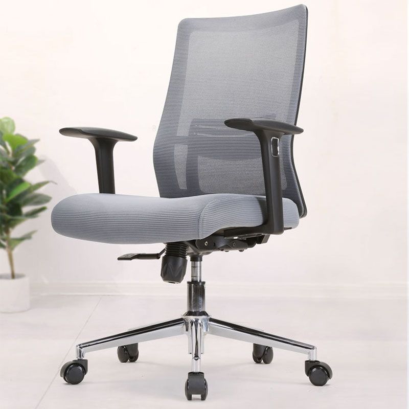 Modern Mesh Computer Chair Mid Back Chair with Wheels No Distressing