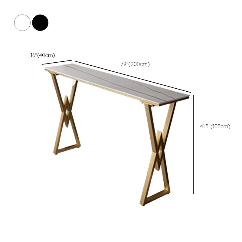 1/2/3 Pieces Modern Rectangular Pub Table Set Sintered Stone Top Bistro Table Set