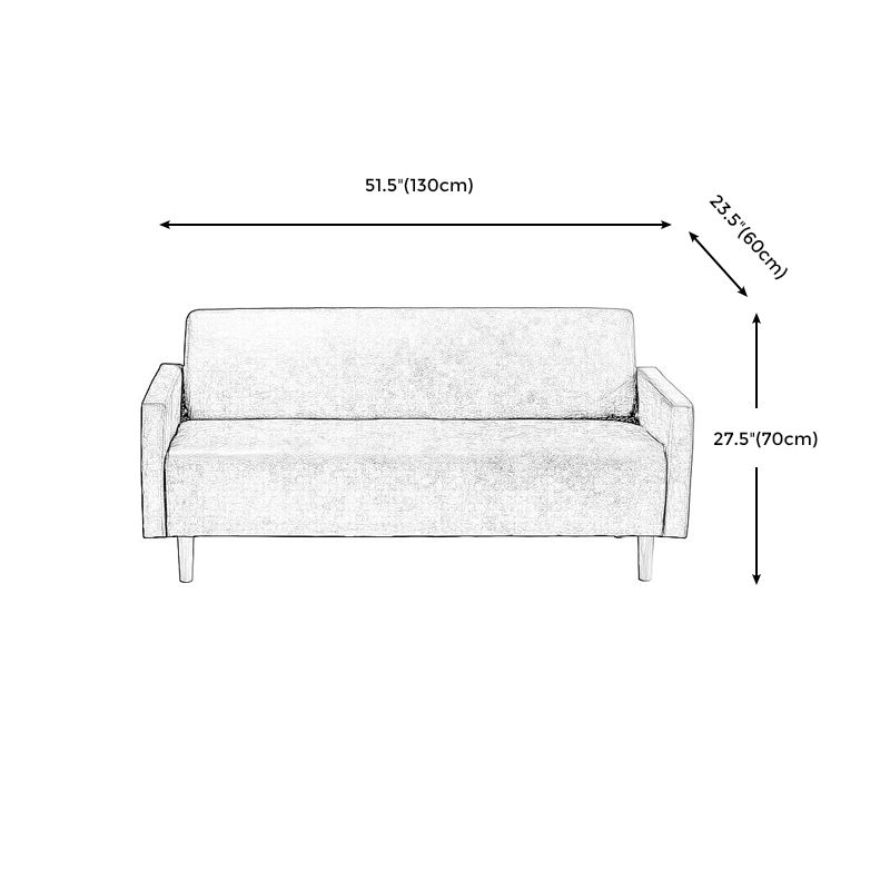 Modern 4 Wood Legs Standard Sofa Square Arm Sofa for Living Room