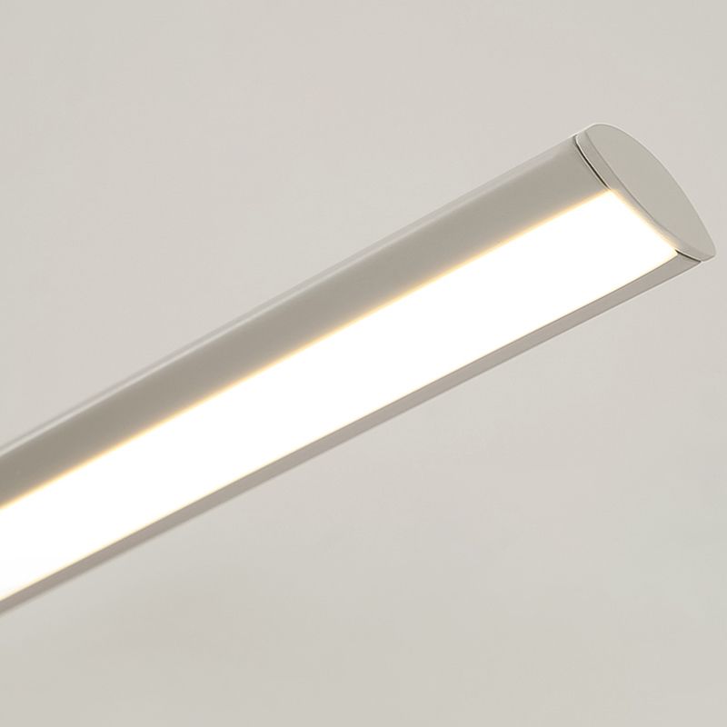 Acconde da muro di tonalità lineare a 1 luce moderna moderna illuminazione da parete specchio in stile semplice in bianco