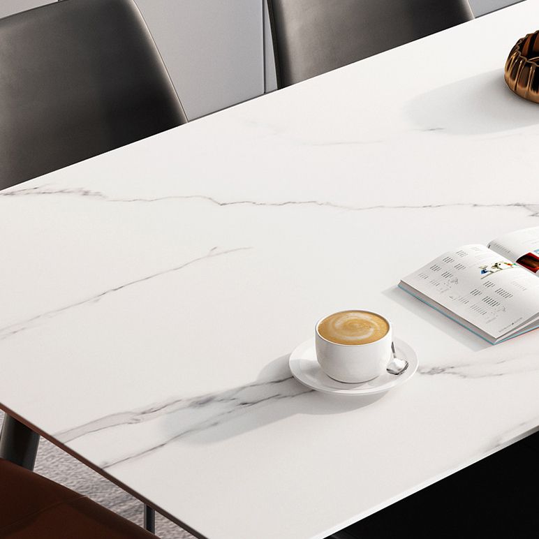 Mesa de comedor rectangular industrial Muebles de 4 patas para el comedor