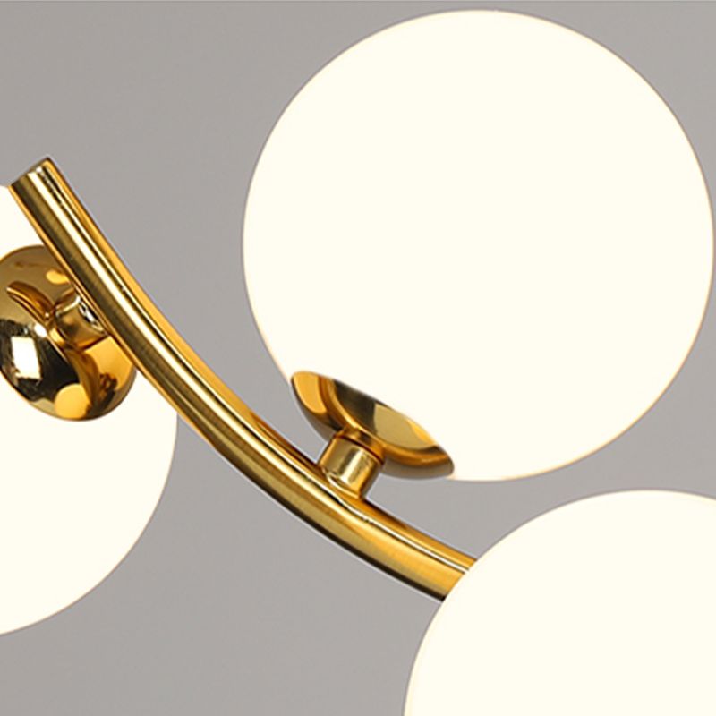 Modern Simple Metal Ceiling Light Ball Shape Ceiling Lamp for Bedroom