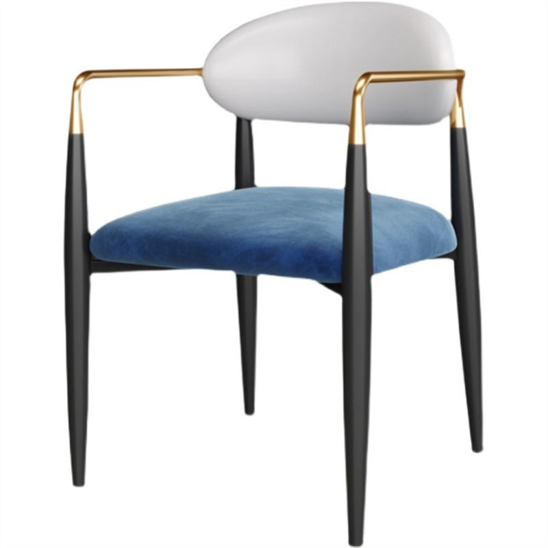 Metalen stoelen in Scandinavische stijl Set keuken eetkamer open achterste stoel