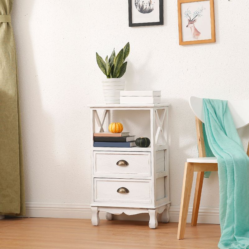Mid-Century Modern Wood Accent Chest with Drawer Rectangle Chest