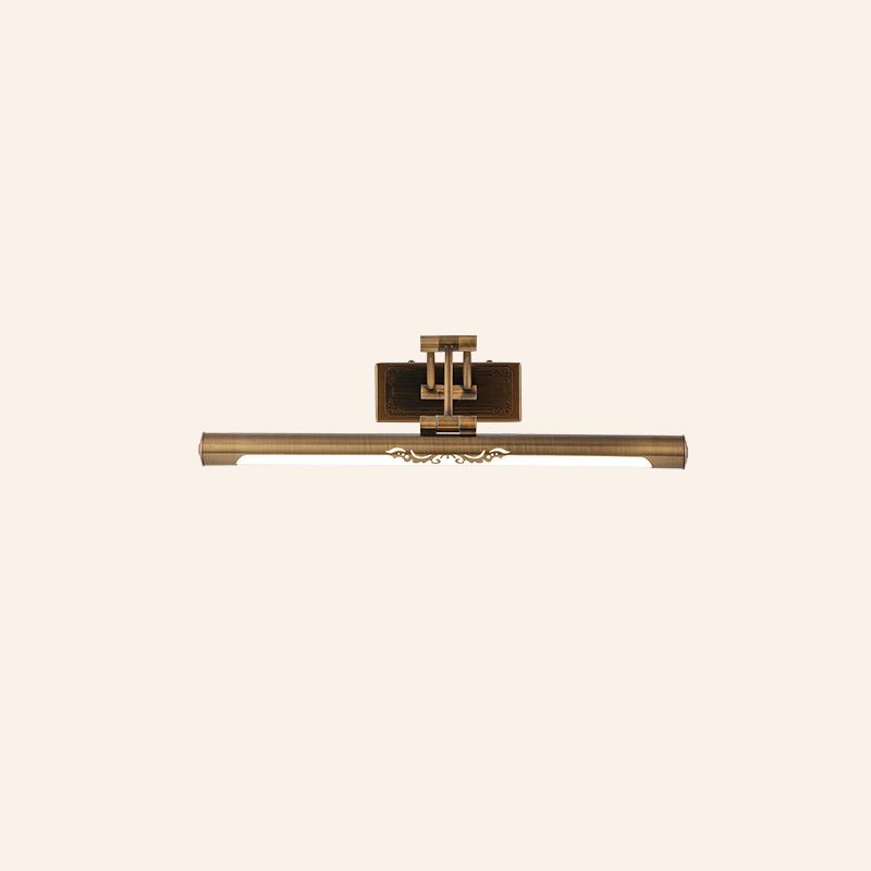Brass LED Wall Lamp in Traditional Classic Style Electroplate Iron Wall Light with Acrylic Shade