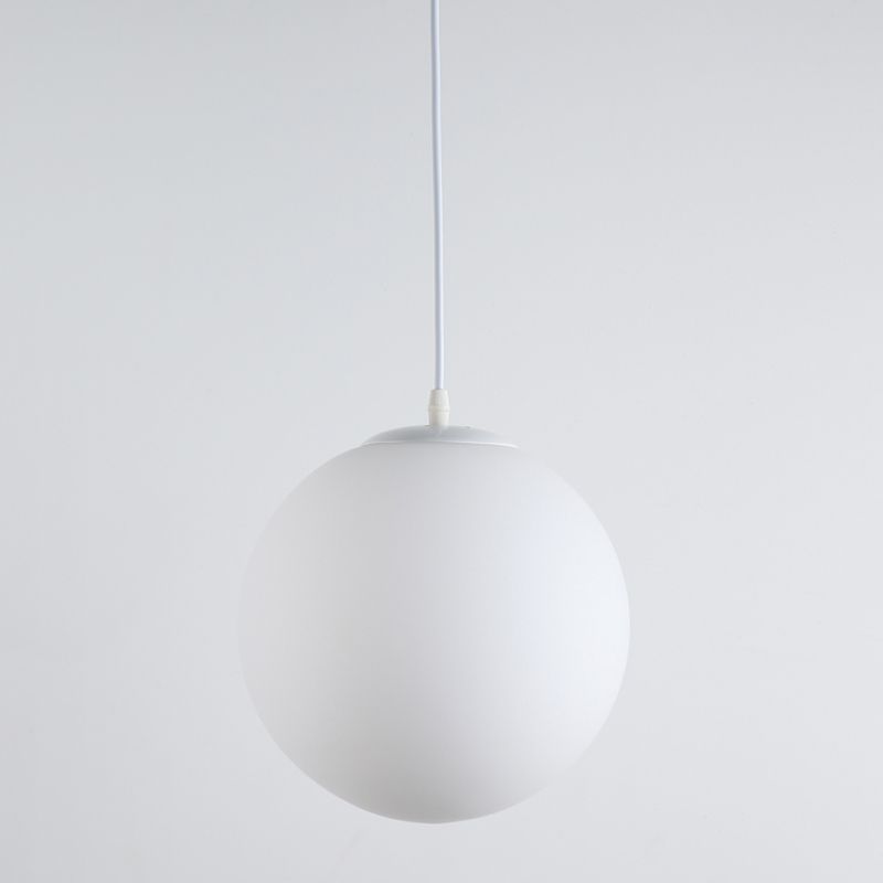 Lampe à suspension en verre blanc escaliers globaux pendentif pendentif avec 1 lumière