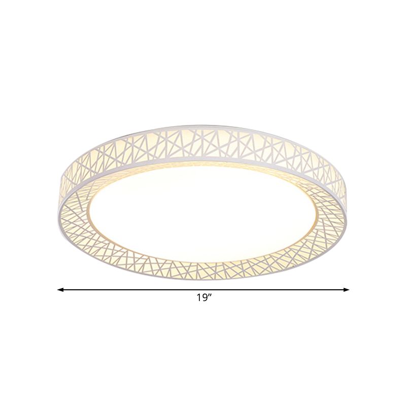 15"/19"/23" Wide Ring Acrylic Flush Lighting Contemporary Led White Flush Mount Lamp Fixture for Bedroom