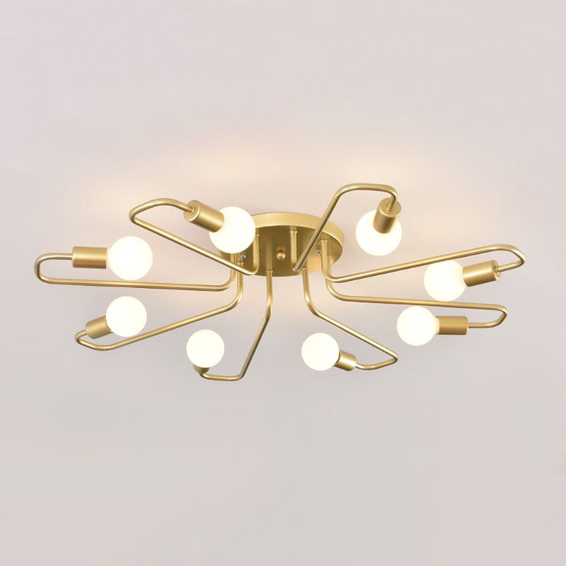 Minimalist Metallic Ceiling Light Contemporary Flush Mount Light Fixture