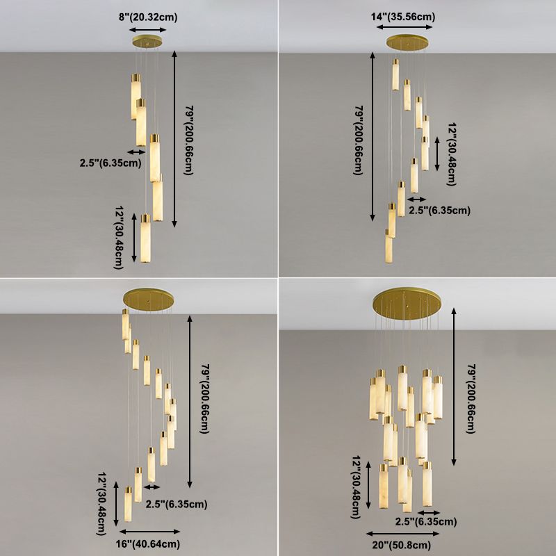 Techo de lámpara LED de mármol contemporánea para el salón de la sala de estar