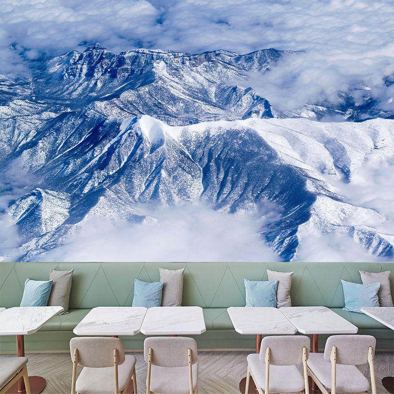 Modern Style Mural Wallpaper Mountain Range Photography Indoor Wall Mural