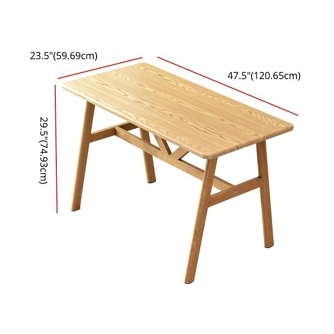 Modern Wooden Dining Room Set with Rectangle Top and Trestle Base Furniture