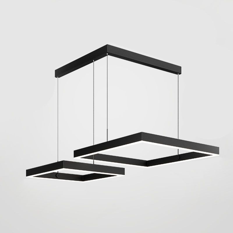 Mehrere Quadrate hängen Anhänger Lichter moderne Kronleuchter für Esszimmer