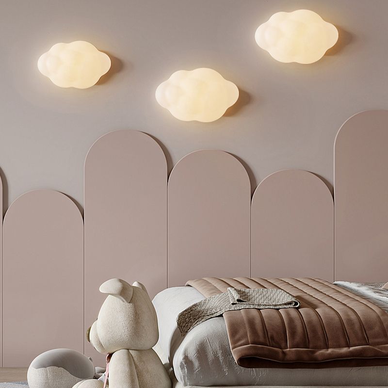 Cartoon Style Iron Wall Light Cloud Shape Wall Lamp for Children's Room