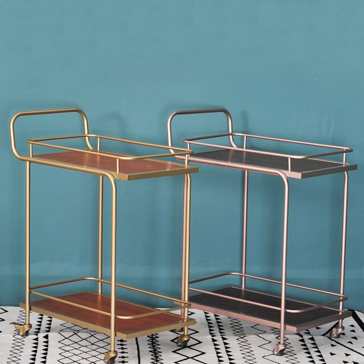 Home Dining Prep Table Modern Rectangular Prep Table with Casters