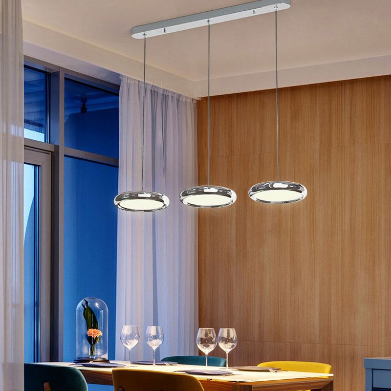 Pendentif rond en acier inoxydable