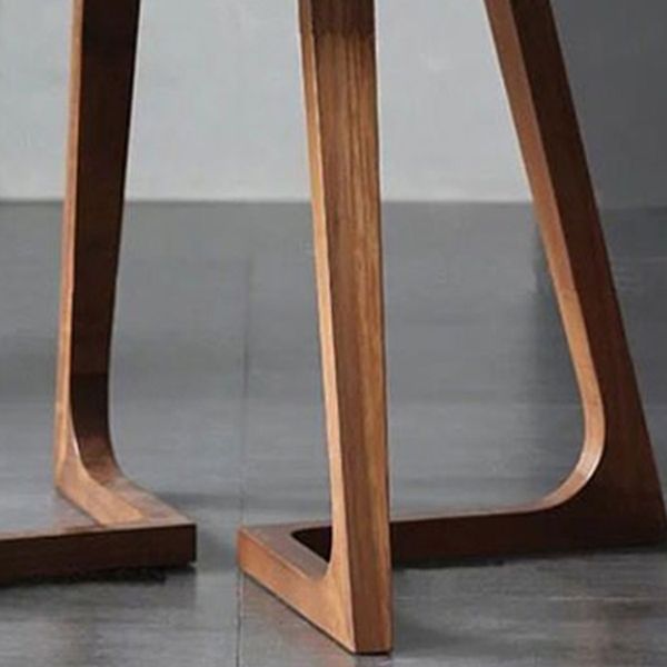 Vast hout dubbele voetstuk dinette tafel eenvoud eettafel ronde voor thuis