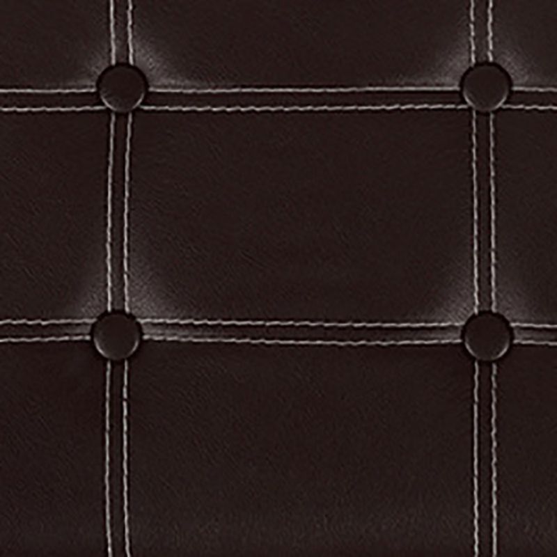 Trendy Faux Leather Ottoman Plain Tufted Rectangle Foot Stool Ottoman with Storage