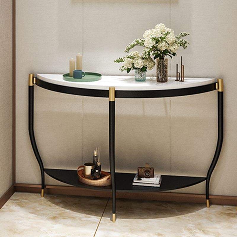 Glam Hall Console Table with 3 Legs 1-shelf Slate  Moon Console Table