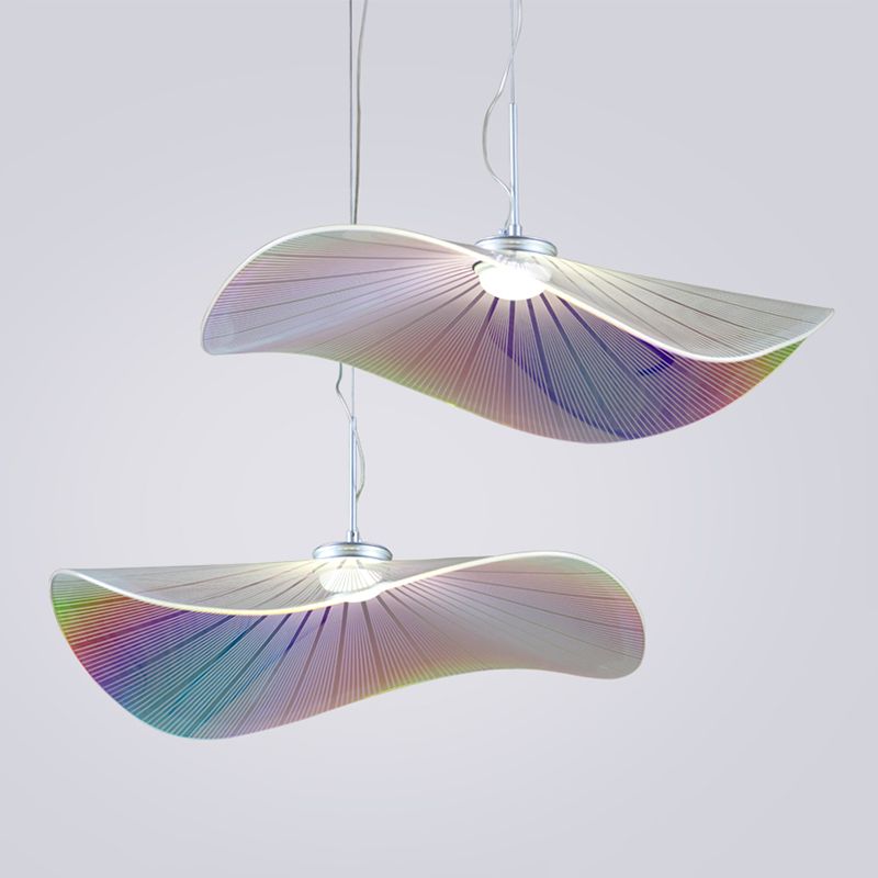 Nordique Acrylique suspendu Pendre Lotus Lotus Leaf 1-Light Drop Pendentif For Bar