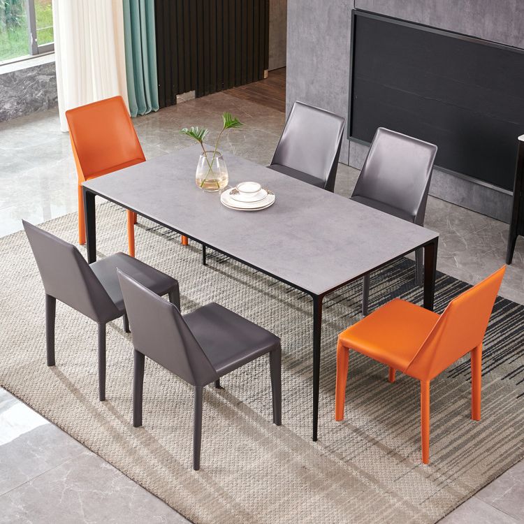 Moderner Ledermatt Mattes Side Stuhl Wingback Side Stuhl für Esszimmer