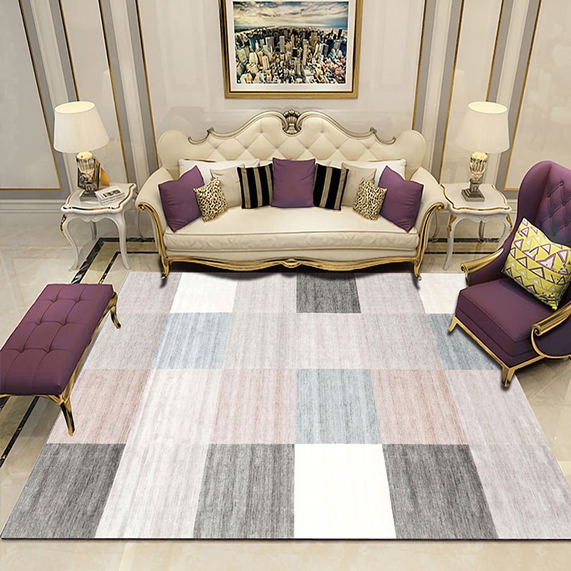 Bruin modern tapijt polyester grafisch tapijt wasbaar tapijt voor woonkamer