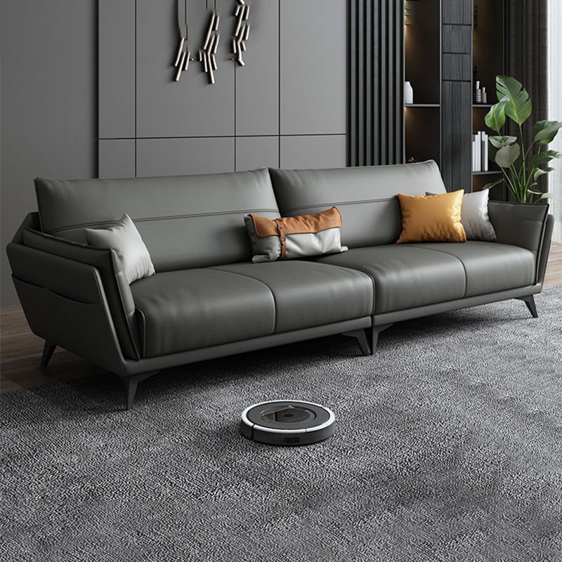 Stain Resistant Faux Leather with Storage Living Room Square Arm Seating