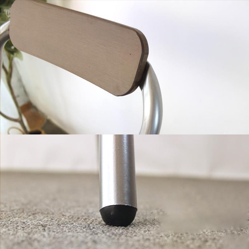 Contemporary Folding Dining Stools Armless Bar Stools with Metal Base