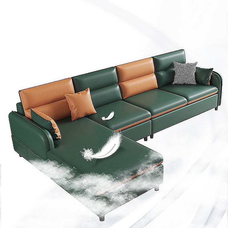 Contemporary Modular L-Shape Sectional with Storage for Four People