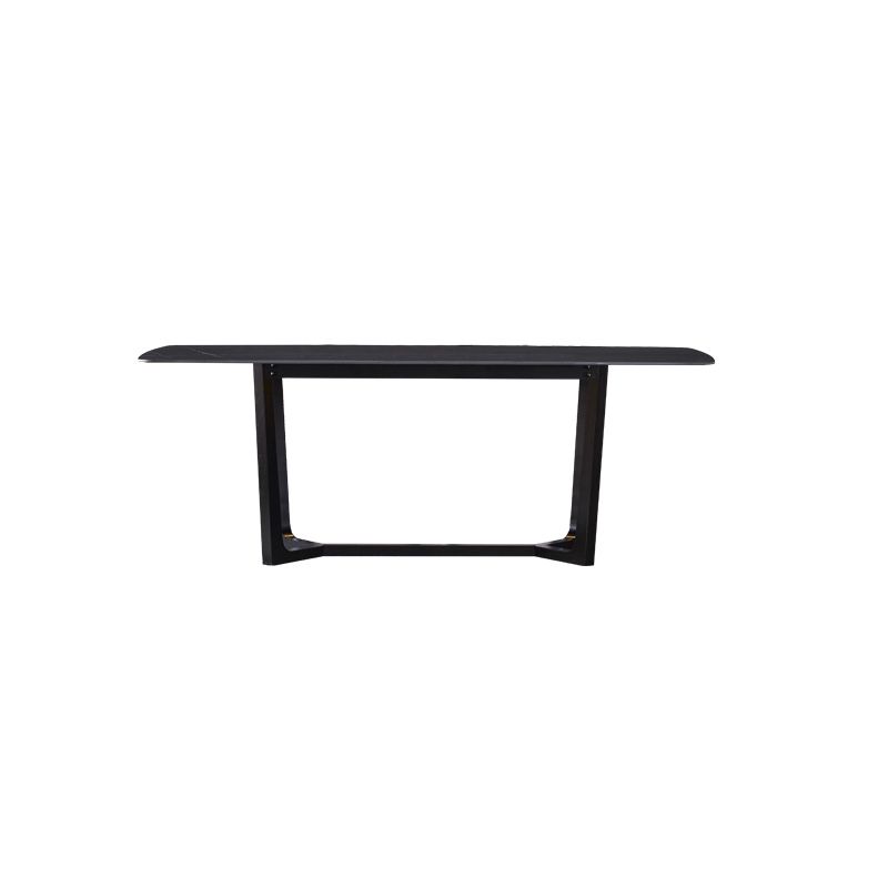 Contemporary Trestle Base Dining Table Rectangle Dining Table for Dining Room