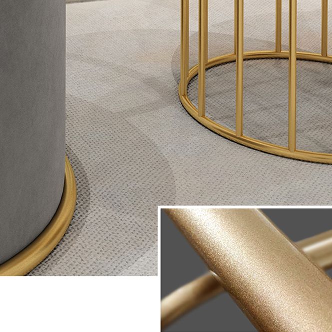 Glam Velvet Dining Room Chair Metal Dining Side Armless Chair for Restaurant Use