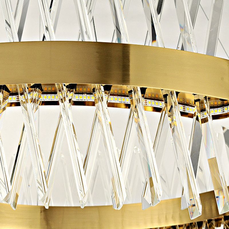 Modern Linear LED Island Light Crystal Elegant Island Lighting Fixtures for Living Room