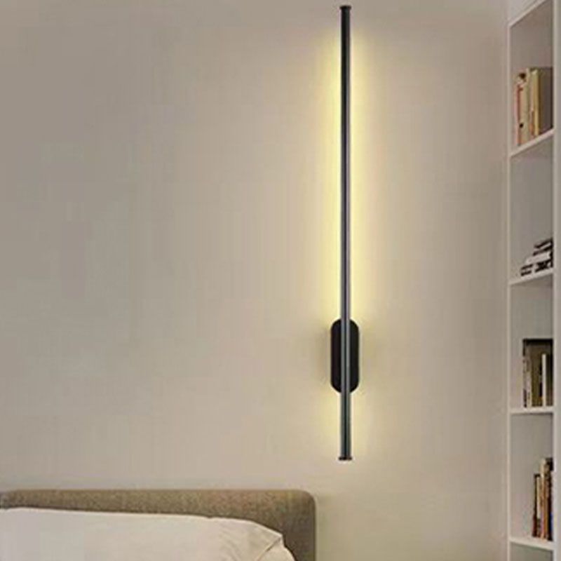 Simple Black Wall Sconce Light, Acrylic Linear Sconce Light Fixture for Bedroom