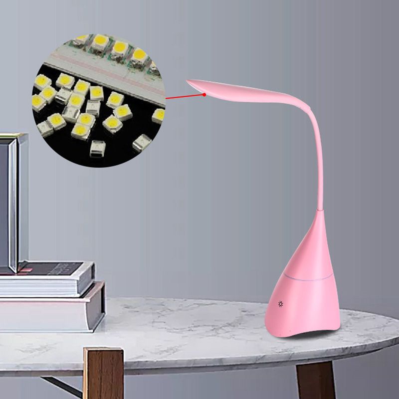 Lumière de table moderne avec interrupteur tactile en plastique 1 lampe de table légère