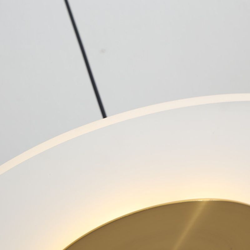 Gouden ronde vorm led hanglamp moderne minimalistische acrylhanglamp voor woonkamer
