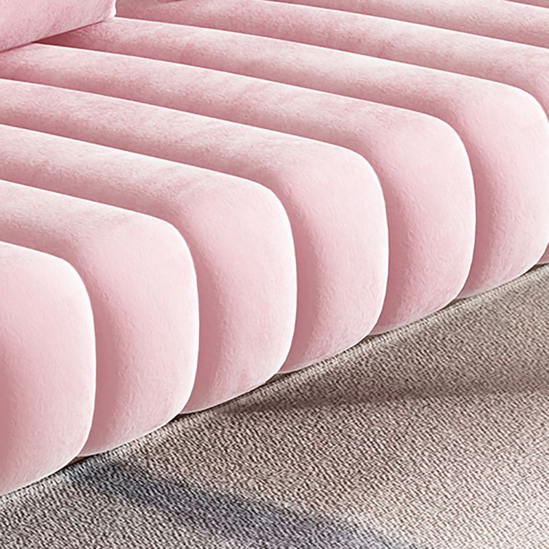 Modern Standard Metal Legs Sofa Macaroon Fabric Sofa for Apartment