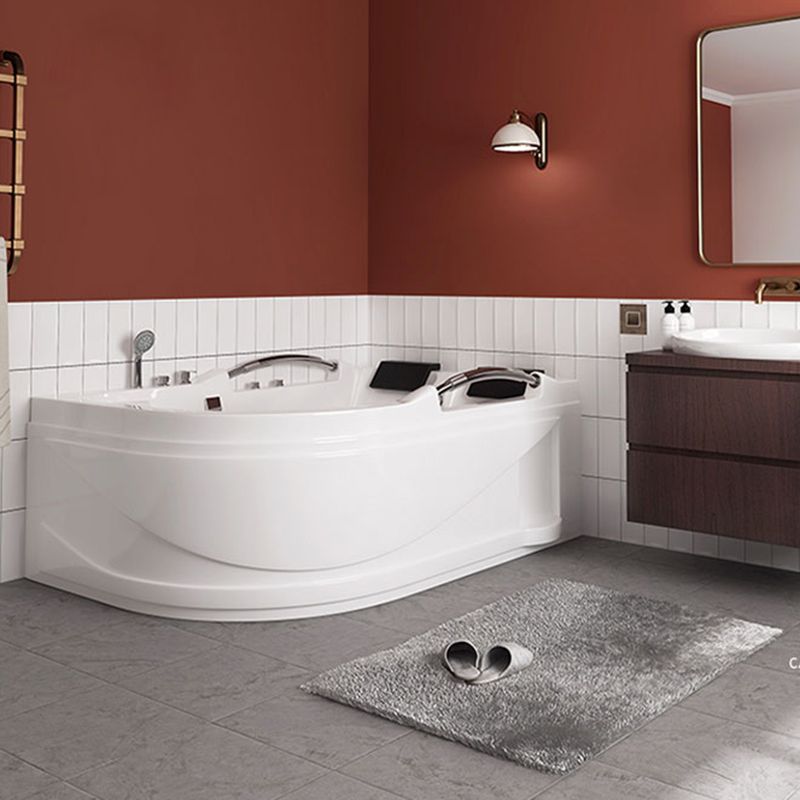Free Form White Bathtub Bathroom Back to Wall Modern Bath Tub