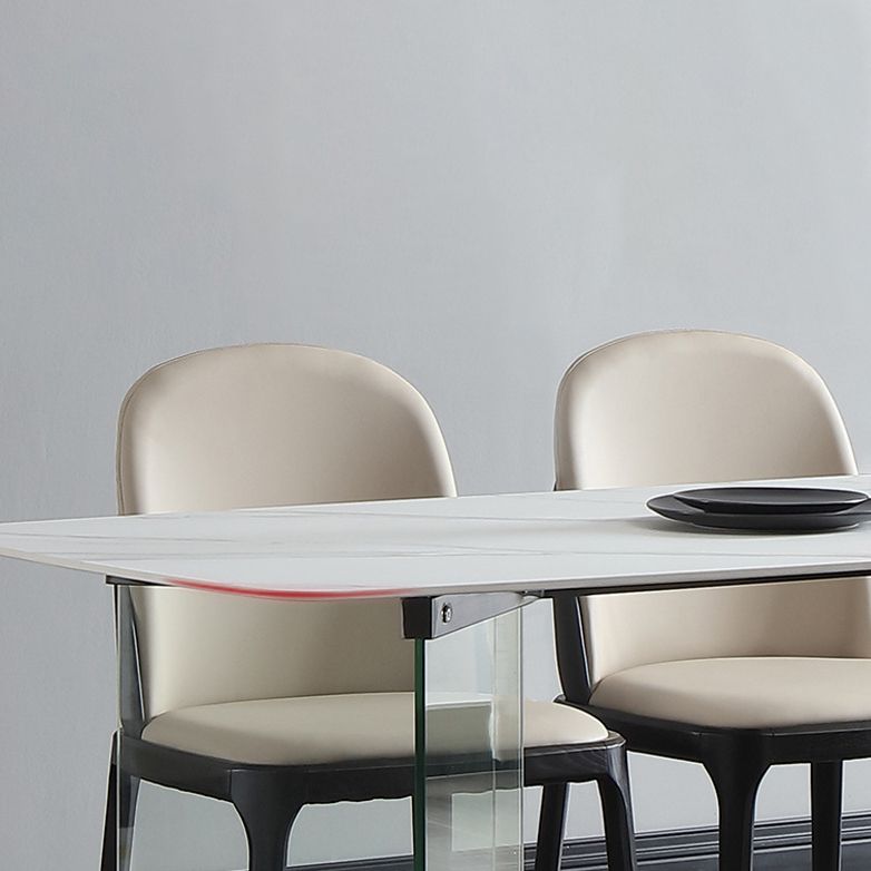 Designer Style Sintered Stone Dining Set Rectangle 1/2/5/7 Pieces Dining Room Table Set