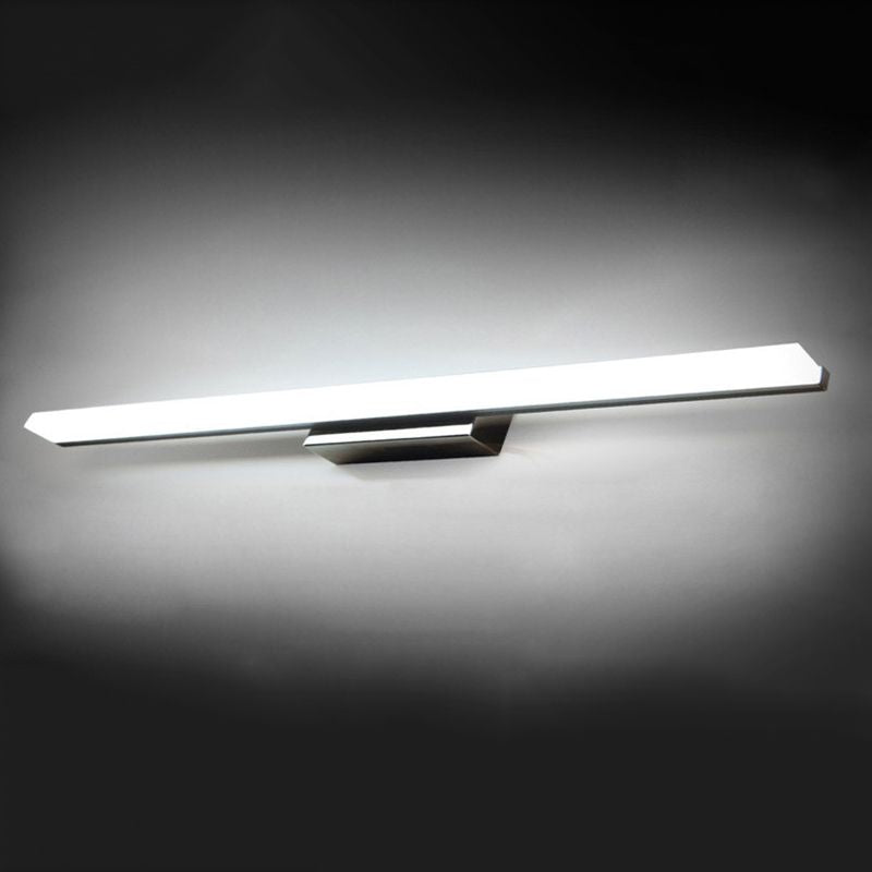 1-Light Linear Wall Sconce Modern Simple Style  Mirror Wall Lighting in  Silver